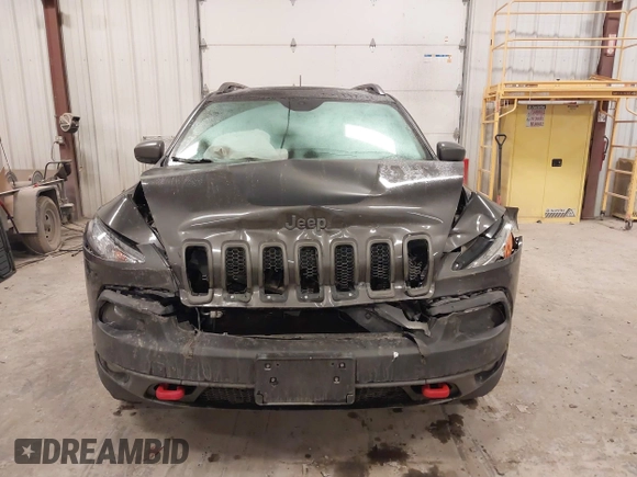 2014 Jeep Cherokee Trailhawk with VIN 1C4PJMBS2EW231813, listed as a IAAI auction lot 41664287 with 128,893 mi miles. Bid and sale history available at carsss.com. Image 12.