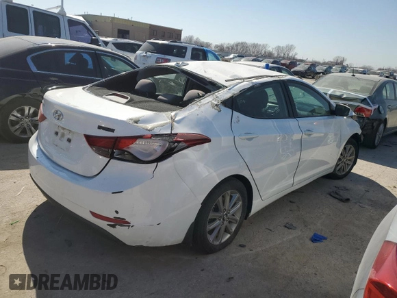 2014 Hyundai Elantra SE with VIN 5NPDH4AE1EH520102, listed as a Copart auction lot 48195955 with 112,124 mi miles and Salvage Title. Bid and sale history available at DreamBid. Image 3.