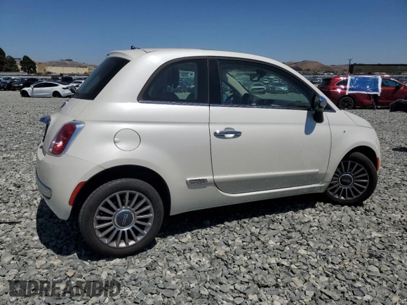 2012 FIAT 500 Lounge with VIN 3C3CFFCR5CT122857, listed as a Copart auction lot 64419545 with 97,605 mi miles and Salvage title. Bid and sale history available at DreamBid. Image 3.