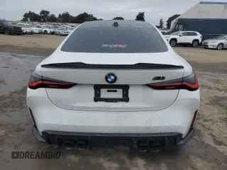 2024 BMW M4 Competition with VIN WBS33AZ00RCP72242, listed as a Copart auction lot 43477715 with 7,561 mi miles and Salvage Title. Bid and sale history available at carsss.com. Image 6.