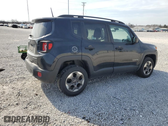 2017 Jeep Renegade Sport with VIN ZACCJBAB7HPF40134, listed as a Copart auction lot 48661955 with 127,338 mi miles and Salvage Title. Bid and sale history available at carsss.com. Image 3.