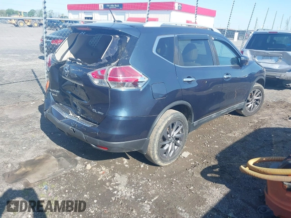 2016 Nissan Rogue SL with VIN 5N1AT2MV7GC750383, listed as a IAAI auction lot 41977801 with 167,847 mi miles and . Bid and sale history available at DreamBid. Image 4.