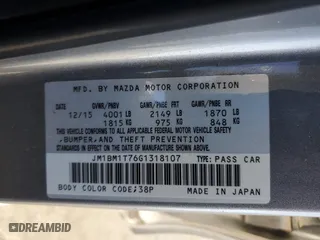 2016 Mazda Mazda3 i Sport with VIN JM1BM1T76G1318107, listed as a Copart auction lot 49501105 with 56,886 mi miles and Salvage Title. Bid and sale history available at carsss.com. Image 12.