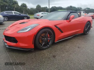 2014 Chevrolet Corvette Z51 1LT with VIN 1G1YH3D75E5127656, listed as a Copart auction lot 75169584 with 0 mi miles and Salvage Title. Bid and sale history available at carsss.com. Image 1.