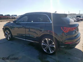 2021 Audi Q3 S line Premium with VIN WA1DECF36M1014758, listed as a Copart auction lot 50203515 with 59,589 mi miles and Salvage Title. Bid and sale history available at carsss.com. Image 2.