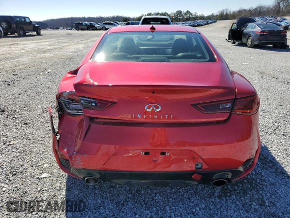 2022 Infiniti Q60 Luxe with VIN JN1EV7KKXNM600672, listed as a Copart auction lot 45350345 with 20,941 mi miles and Salvage Title. Bid and sale history available at DreamBid. Image 6.
