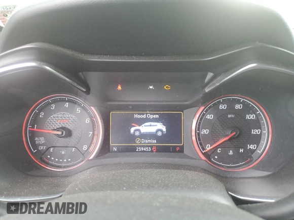 2022 Chevrolet TrailBlazer RS with VIN KL79MTSL0NB077707, listed as a Copart auction lot 56185944 with 259,453 mi miles and Salvage Title. Bid and sale history available at DreamBid. Image 9.