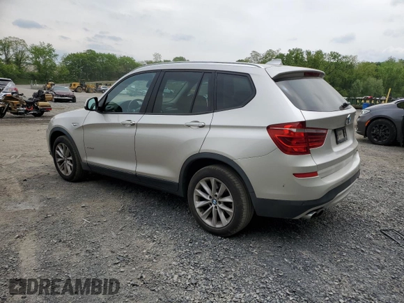 2015 BMW X3 xDrive28i with VIN 5UXWX9C5XF0D60582, listed as a Copart auction lot 56745305 with 77,376 mi miles and Salvage Title. Bid and sale history available at DreamBid. Image 2.