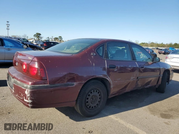 2002 Chevrolet Impala z VIN 2G1WF55E829191985, wystawiony jako Copart lot #54808535 z przebiegiem Nie podano mil oraz Czysty tytuł • Clean title. Historia ofert i sprzedaży dostępna na DreamBid. Obrazek 3.