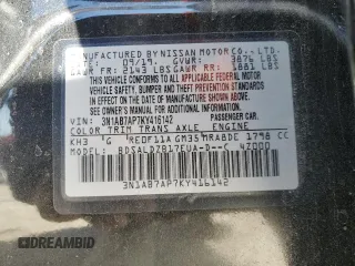 2019 Nissan Sentra SV with VIN 3N1AB7AP7KY416142, listed as a Copart auction lot 49225615 with 82,438 mi miles and Salvage Title. Bid and sale history available at DreamBid. Image 15.