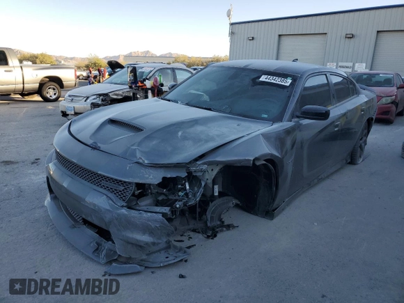 2022 Dodge Charger R/T with VIN 2C3CDXCT8NH203337, listed as a Copart auction lot 44342385 with 15,751 mi miles and Salvage Title. Bid and sale history available at carsss.com. Image 1.