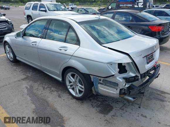 2014 Mercedes-Benz C 250 Sport with VIN WDDGF4HB1EA951907, listed as a IAAI auction lot 42580563 with 51,592 mi miles and . Bid and sale history available at DreamBid. Image 3.