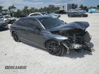 2023 Honda Civic Sedan Sport with VIN 2HGFE2F50PH564832, listed as a Copart auction lot 54326585 with 0 mi miles and Salvage Title. Bid and sale history available at carsss.com. Image 4.