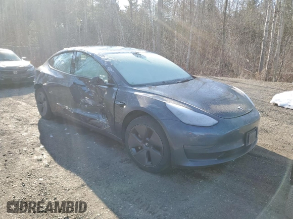 2022 Tesla Model 3 with VIN 5YJ3E1EA1NF255125, listed as a Copart auction lot 51807445 with 79,007 mi miles and Salvage Title. Bid and sale history available at carsss.com. Image 4.