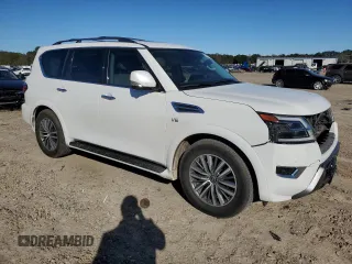 2021 Nissan Armada SL with VIN JN8AY2BC4M9147119, listed as a Copart auction lot 80662864 with 81,620 mi miles and Salvage Title. Bid and sale history available at carsss.com. Image 4.