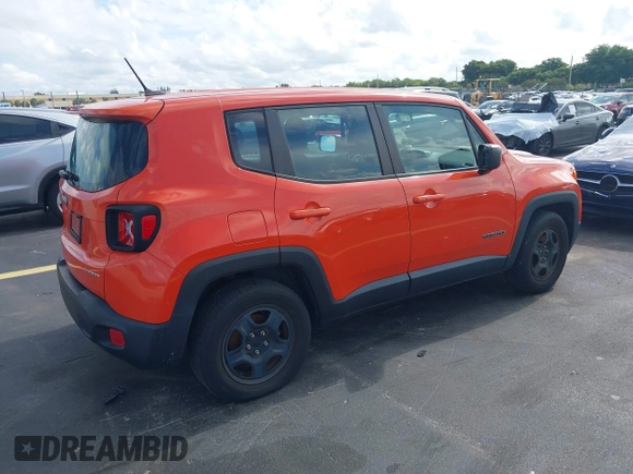 2017 Jeep Renegade Sport with VIN ZACCJAAB6HPF88556, listed as a IAAI auction lot 42687364 with 87,120 mi miles and . Bid and sale history available at DreamBid. Image 4.