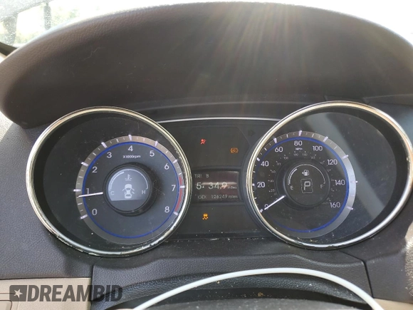 2011 Hyundai Sonata GLS with VIN 5NPEB4AC4BH212566, listed as a Copart auction lot 55483815 with 126,249 mi miles and Salvage Title. Bid and sale history available at DreamBid. Image 9.