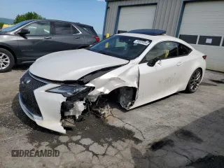 2019 Lexus RC with VIN JTHS85BC9K5004669, listed as a Copart auction lot 54005054 with 24,421 mi miles and Salvage Title. Bid and sale history available at carsss.com. Image 1.