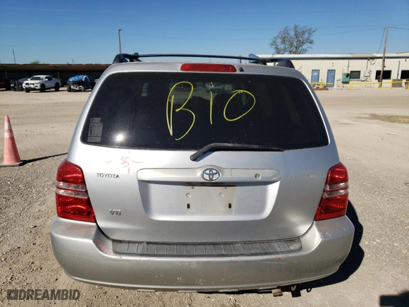 2001 Toyota Highlander with VIN JTEGF21A410003318, listed as a Copart auction lot 80709484 with 0 mi miles and Salvage Title. Bid and sale history available at carsss.com. Image 6.