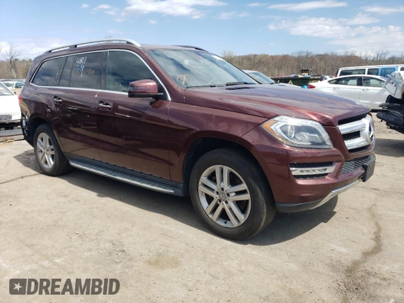 2015 Mercedes-Benz GL with VIN 4JGDF6EE1FA492608, listed as a Copart auction lot 50764834 with 73,668 mi miles. Bid and sale history available at carsss.com. Image 4.