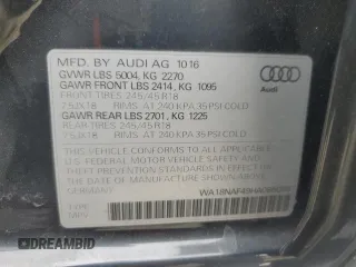 2017 Audi allroad Premium Plus with VIN WA18NAF49HA085098, listed as a Copart auction lot 47486525 with 92,036 mi miles and Salvage Title. Bid and sale history available at carsss.com. Image 12.