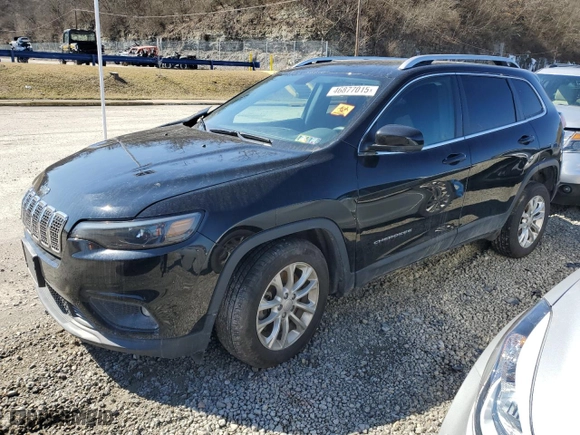2019 Jeep Cherokee Latitude with VIN 1C4PJLCB3KD248278, listed as a Copart auction lot 46877015 with 74,155 mi miles and Salvage Title. Bid and sale history available at carsss.com. Image 1.