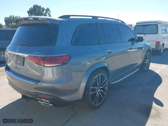 2020 Mercedes-Benz GLS with VIN 4JGFF8GE5LA176965, listed as a IAAI auction lot 40107588 with 56,508 mi miles. Bid and sale history available at carsss.com. Image 4.
