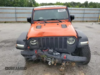 2018 Jeep Wrangler Unlimited Rubicon with VIN 1C4HJXFG7JW287624, listed as a Copart auction lot 59006895 with 64,871 mi miles and Salvage title. Bid and sale history available at DreamBid. Image 5.