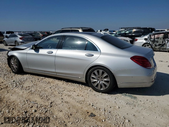 2015 Mercedes-Benz S-Class S 550 with VIN WDDUG8CB2FA097204, listed as a Copart auction lot 79836164 with 53,185 mi miles and Salvage Title. Bid and sale history available at carsss.com. Image 2.