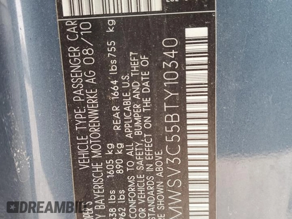 2011 MINI Hardtop S with VIN WMWSV3C55BTY10340, listed as a Copart auction lot 88598945 with Not Provided miles and Salvage Title. Bid and sale history available at DreamBid. Image 14.