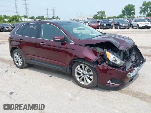 2019 Ford Edge Titanium with VIN 2FMPK4K96KBB20247, listed as a IAAI auction lot 42450212 with 121,756 mi miles and . Bid and sale history available at DreamBid. Image 1.