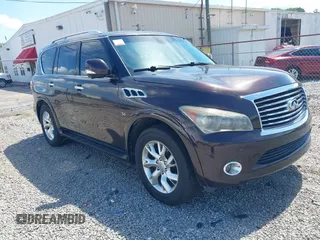 2014 Infiniti QX80 with VIN JN8AZ2NE9E9065544, listed as a IAAI auction lot 42652230 with 189,714 mi miles and . Bid and sale history available at DreamBid. Image 1.