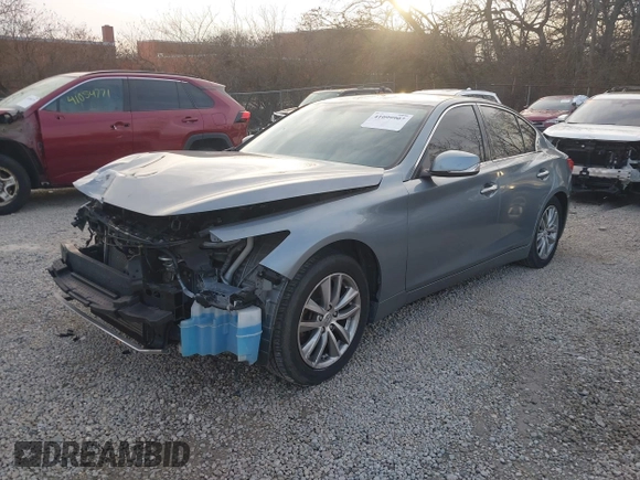 2016 Infiniti Q50 2.0t Premium with VIN JN1CV7AR3GM250973, listed as a IAAI auction lot 41099907 with 115,173 mi miles. Bid and sale history available at carsss.com. Image 2.