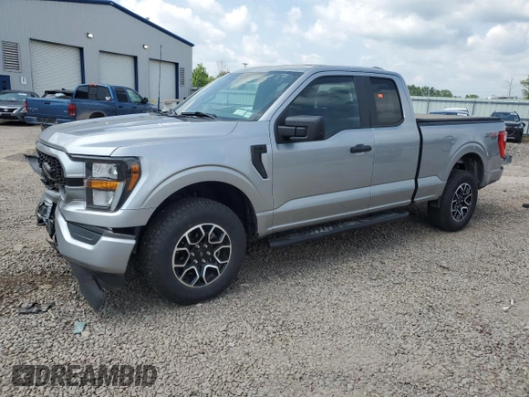 2023 Ford F-150 XL with VIN 1FTEX1EP9PKE34381, listed as a Copart auction lot 63938505 with 13,933 mi miles and Salvage title. Bid and sale history available at DreamBid. Image 1.