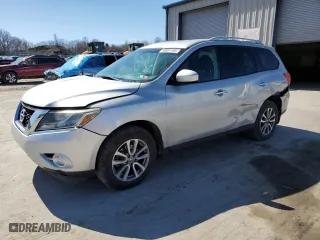 2014 Nissan Pathfinder SV with VIN 5N1AR2MM9EC701608, listed as a Copart auction lot 50697495 with 123419 miles and Salvage Title. Bid and sale history available at carsss.com. Image 1.