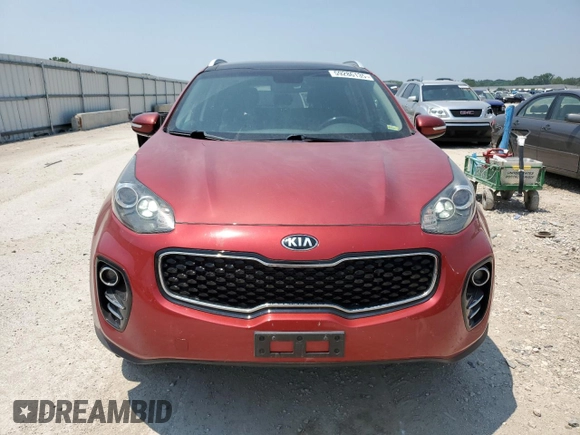 2017 Kia Sportage EX with VIN KNDPNCAC7H7267598, listed as a Copart auction lot 59286135 with 80,416 mi miles and Salvage title. Bid and sale history available at DreamBid. Image 5.