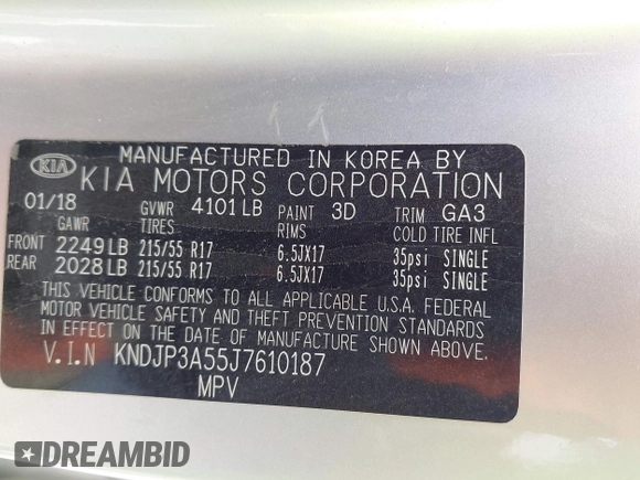 2018 Kia Soul + with VIN KNDJP3A55J7610187, listed as a IAAI auction lot 42121752 with 65,204 mi miles. Bid and sale history available at carsss.com. Image 9.