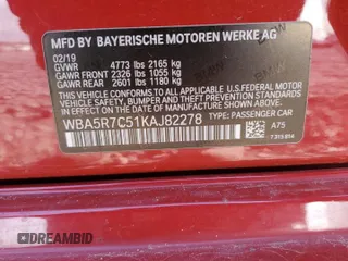 2019 BMW 3 Series 330i xDrive with VIN WBA5R7C51KAJ82278, listed as a Copart auction lot 82415124 with 57,625 mi miles and Salvage Title. Bid and sale history available at carsss.com. Image 12.