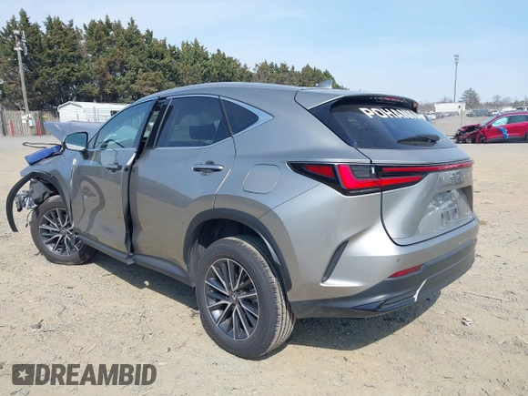 2025 Lexus NX with VIN 2T2GGCEZ0SC073778, listed as a IAAI auction lot 41722618 with 2,929 mi miles. Bid and sale history available at carsss.com. Image 3.