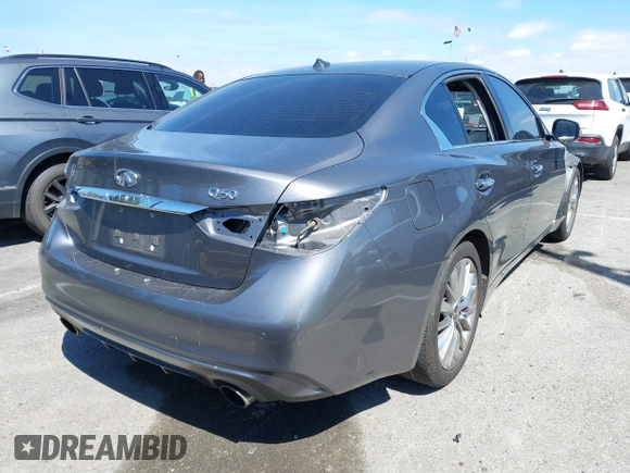 2021 Infiniti Q50 Luxe with VIN JN1EV7BP8MM707259, listed as a IAAI auction lot 41901696 with 78,060 mi miles and . Bid and sale history available at DreamBid. Image 4.