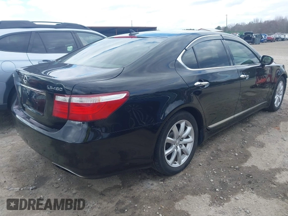 2009 Lexus LS 460 with VIN JTHBL46F395091038, listed as a IAAI auction lot 41723945 with 194,002 mi miles and . Bid and sale history available at DreamBid. Image 4.