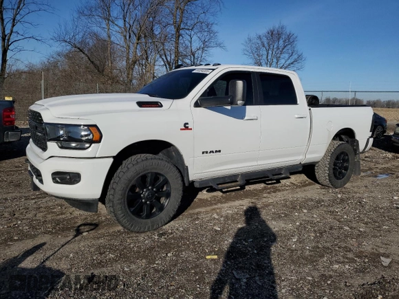 2022 Ram 2500 Big Horn with VIN 3C6UR5DL0NG216241, listed as a Copart auction lot 44494005 with 59,535 mi miles and Salvage Title. Bid and sale history available at carsss.com. Image 1.