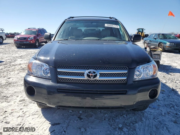 2006 Toyota Highlander Hybrid with VIN JTEDW21A460010859, listed as a Copart auction lot 46666175 with 184,749 mi miles and Salvage Title. Bid and sale history available at carsss.com. Image 5.