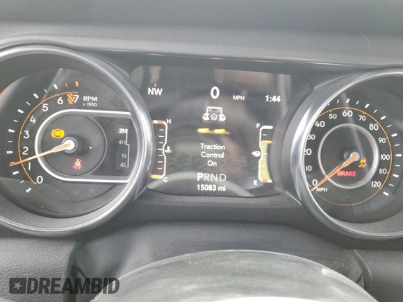 2022 Jeep Wrangler Unlimited Sport with VIN 1C4HJXDG6NW133687, listed as a Copart auction lot 46189285 with 15,083 mi miles and Salvage Title. Bid and sale history available at DreamBid. Image 9.