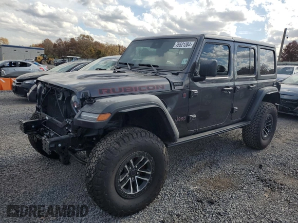 2024 Jeep Wrangler Rubicon X with VIN 1C4RJXFG2RW153197, listed as a Copart auction lot 76521384 with 3,897 mi miles and Salvage title. Bid and sale history available at DreamBid. Image 1.