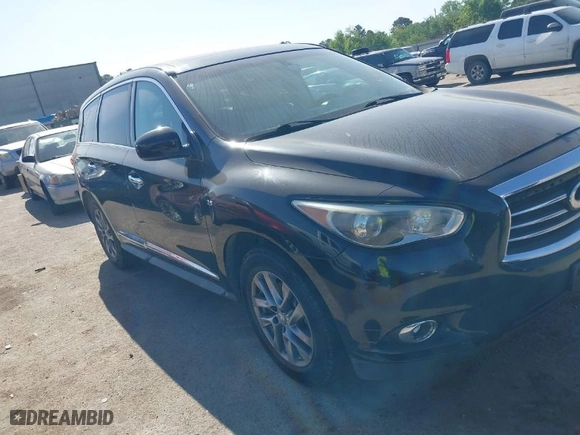 2015 Infiniti QX60 with VIN 5N1AL0MN5FC506539, listed as a IAAI auction lot 41982514 with 156,518 mi miles. Bid and sale history available at carsss.com. Image 1.