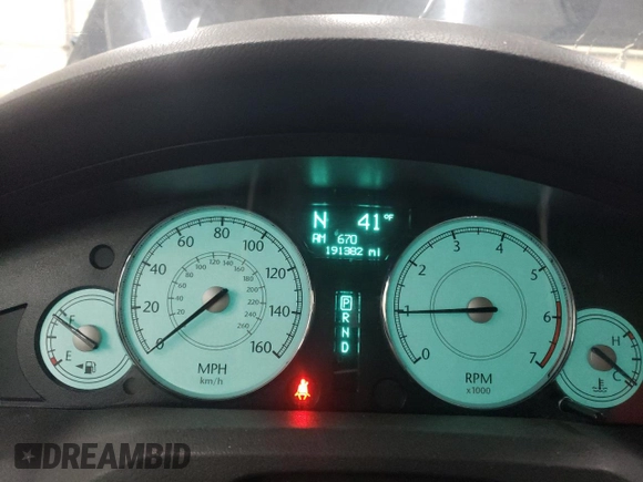 2007 Chrysler 300 C with VIN 2C3LK63H67H719887, listed as a Copart auction lot 46156935 with 191,382 mi miles and Salvage Title. Bid and sale history available at DreamBid. Image 9.