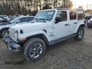 2021 Jeep Wrangler Unlimited Sahara Altitude с VIN 1C4HJXEG9MW693507, выставлен на аукционе Copart как лот 86611244 с пробегом 60 398 миль миль и Списание • Salvage title. История ставок и продаж доступна на DreamBid. Изображение 1.