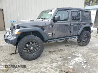 2019 Jeep Wrangler Unlimited Sport with VIN 1C4HJXDG0KW540190, listed as a Copart auction lot 42140675 with 66,470 mi miles and Salvage title. Bid and sale history available at DreamBid. Image 1.