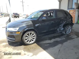 2018 Audi Q3 Premium with VIN WA1BCCFS9JR033287, listed as a Copart auction lot 58251185 with 157,839 mi miles and Salvage title. Bid and sale history available at DreamBid. Image 1.